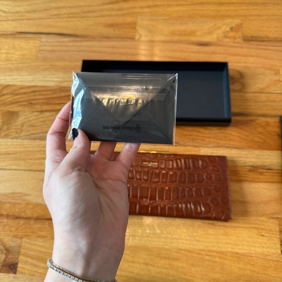 Saint Laurent Brown Crocodile Leather Embossed Croc Midnight Clutch Small - Picture 3 of 16